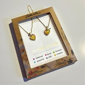 Bella Uno Moonstone Heart Necklace Duo CC